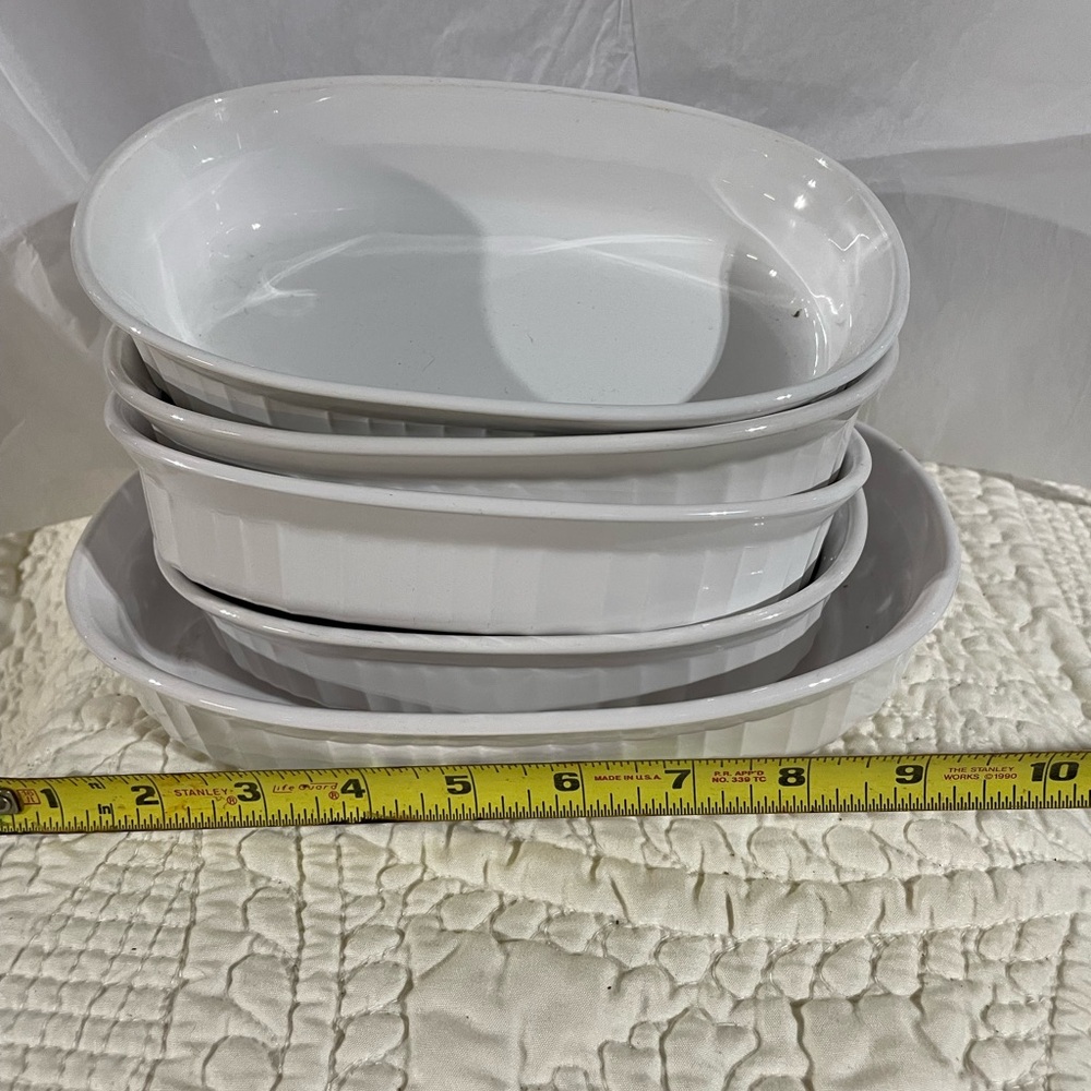 Corningware White Oval Dish set of 5.